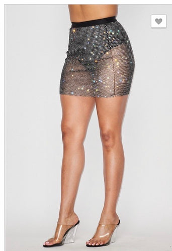 Rhinestone Mini skirt